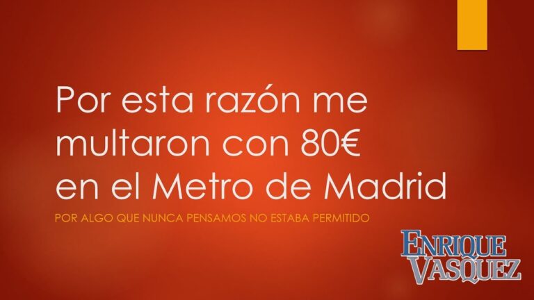 Infracción grave en el Metro de Madrid: Multa C1 por evadir el pago